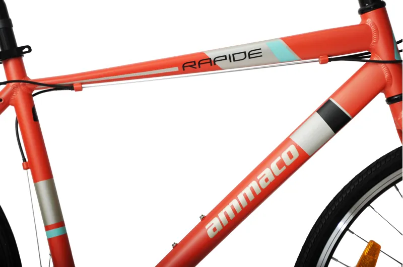 Ammaco Rapide 700c Sports Hybrid Bike Red-1